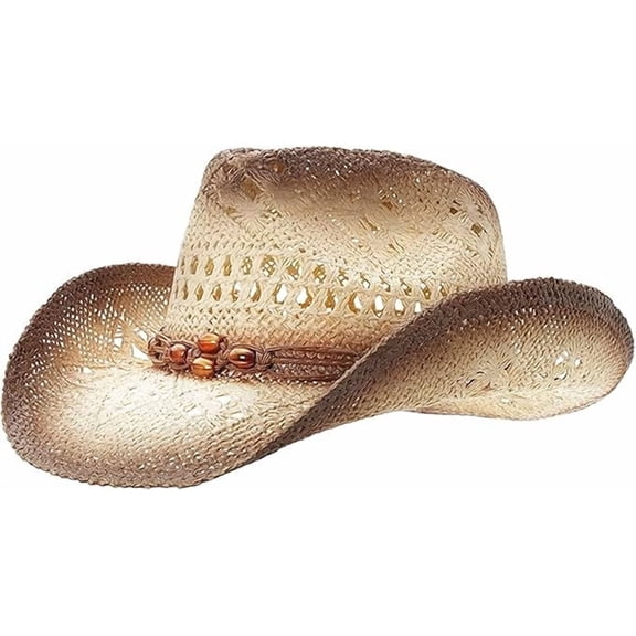 grinderPUNCH Western Outback Cowboy Hat Straw Classic Western Style