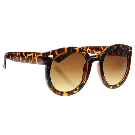 grinderPUNCH Women's Designer Inspired Mod Fashion Oversized Shaped Round Sunglasses