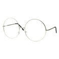 thumbnail image 1 of grinderPUNCH XXL Female Super Oversized Fashion Adult Glasses Round Circle Frame Clear Lens, 1 of 4