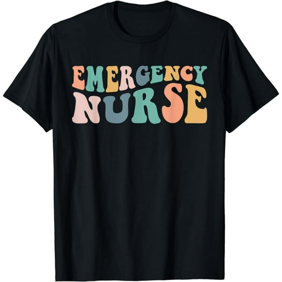 groovy ER Nurse Emergency Room Nurse School women nursing T-Shirt