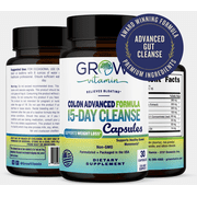 Grow Vitamin Gut Bloating 15-Day Colon Cleanse Gel Powder with Licorice Root & Lactobacillus