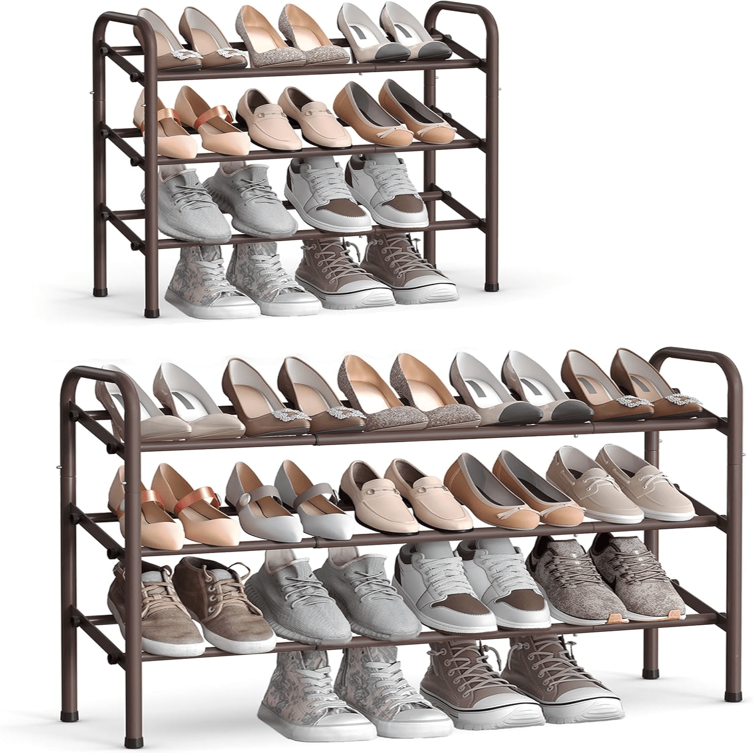 gsjkfkla Expandable Shoe Rack 1 Tier Shoe Rack Shelf Adjustable Shoe