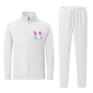guisaled 2 Piece Sets for Men Full Zipper Stand Collar Sweatsuits Long Sleeve Warm Up Casual Tracksuits Workout Jogging Outfits Sales