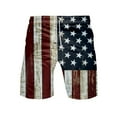 thumbnail image 1 of guisaled American Flag Swim Trunks for Men Quick Dry Drawstring Waisted 5 Inch Inseam Swim Shorts Hawaiian Beach Shorts with Liner Valentine'S Day s, 1 of 5