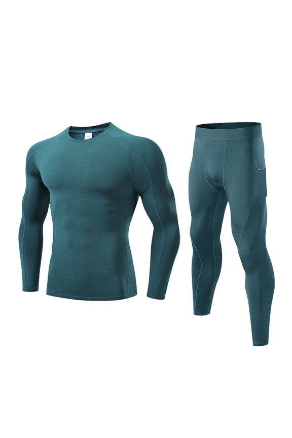 Base Layer for Men Hunting Thermal Underwear Camo Workout Top and Bottom 2 Piece Sets Gym Slim Fit Compression Long Johns