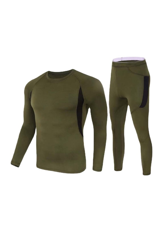 Base Layer for Men Hunting Thermal Underwear Camo Workout Top and Bottom 2 Piece Sets Gym Slim Fit Compression Long Johns Sale