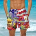 thumbnail image 1 of guisaled Bathing Suit Men American Flag Swimming Trunks for Men Quick Dry Elastic Waisted Swim Shorts Lightweight Vacation Holiday Board Shorts, 1 of 1