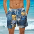 thumbnail image 1 of guisaled Big And Tall Swim Trunks For Men Swim Shorts for Men Quick Dry Elastic Waisted Swim Trunks Summer Lightweight Loose Fit Patchwork Hawaii Beach Swim Buttom, 1 of 6
