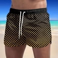 thumbnail image 1 of guisaled Black Swim Trunks Men Men Swimming Trunks 5 Inch Inseam Drawstring Elastic Waisted Quick Dry Swim Shorts Fashion Gradient Color Hawaii Swim Buttoms, 1 of 4