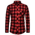 thumbnail image 1 of guisaled Button Down Shirt Men Long Sleeve Classic Turn Down Collar Checkered Shirts Slim Regular Fit Busines Casual, 1 of 4