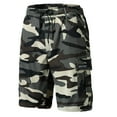 thumbnail image 1 of guisaled Camo Cargo Shorts for Men Lightweight Summer Quick Dry Beach Shorts Drawstring Elastic Waist Casual Shorts with Pockets, 1 of 1