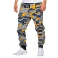 thumbnail image 1 of guisaled Camo Sweatpants for Men Mid Rise Drawstring Elastic Waisted Track Pant Camouflage Color Outdoor Athletic Hunting Pants with Pockets, 1 of 5