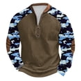 thumbnail image 1 of guisaled Camo Sweatshirt for Men Hunting Long Sleeve Half Zip Up Pullover Tops Fall Winter Casual Comfort Crewneck Sweatshirts, 1 of 5