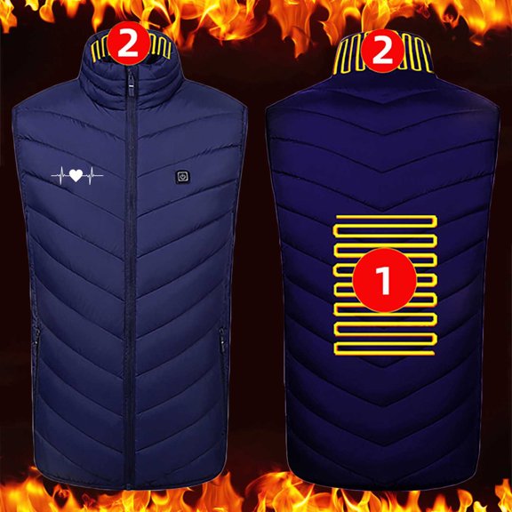 guisaled Camouflage Lightweight Heated Vest for Men Rechargeable USB Warming Heating Vest Battery Pack Not Included