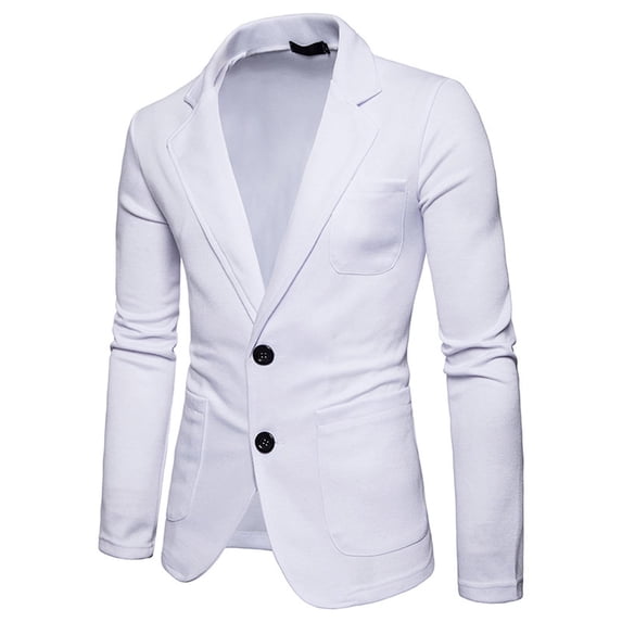 guisaled Casual Blazer Jackets for Men Two Buttons Lightweight Business Suit Jacket Solid Color Slim Fit Wedding Party Dinner Coats