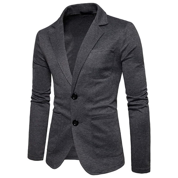guisaled Casual Blazer Jackets for Men Two Buttons Lightweight Business Suit Jacket Solid Color Slim Fit Wedding Party Dinner Coats