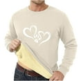thumbnail image 1 of guisaled Casual Sweatshirt for Men Crewneck Warm Sherpa Lined Pullover Heavyweight Long Sleeve Shirts Winter Fleece Sweatshirts, 1 of 3