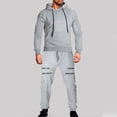 thumbnail image 1 of guisaled Casual Sweatsuit for Men Slim Fit Track Suits 2 Piece Set Hooded Long Sleeve Active Jogging Sweatsuits Outfits, 1 of 1