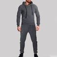 thumbnail image 1 of guisaled Casual Sweatsuit for Men Slim Fit Track Suits 2 Piece Set Hooded Long Sleeve Active Jogging Sweatsuits Outfits, 1 of 1