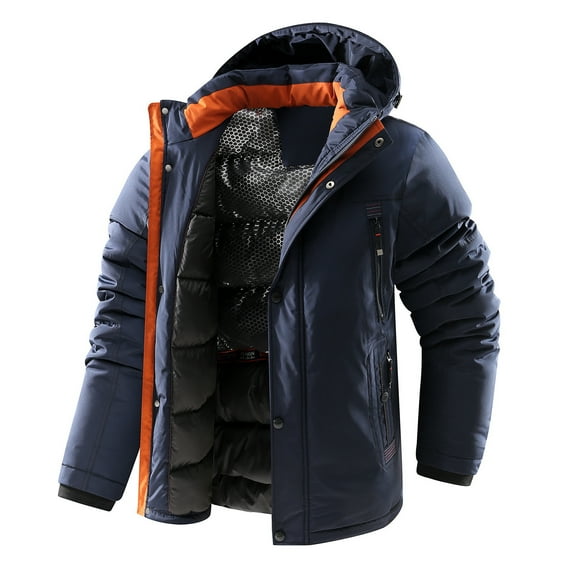 guisaled Men's Ski Snow Jacket Waterproof Insulated Fleece Lined Thicken Windbreaker Outdoor Mountain Hooded Winter Coats