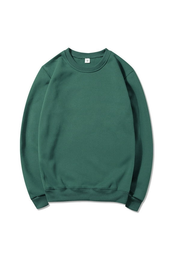 Crewneck Sweatshirts for Men Long Sleeve Basic Pullover Shirts Fashion Soild Color Lightweight Fleece Loose Casual Sweatshirt