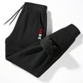 thumbnail image 1 of guisaled Fleece Lined Sweatpants for Men Big and Tall Warm Sherpa Thick Thermal Pants Drawstring Elastic Waisted Heavyweight Winter Pants with Pockets, 1 of 4