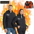 thumbnail image 1 of guisaled Heated Jacket for Men and Women, Heated Coat 4 Heating Levels 21 Zones USB Charging Hooded Warm Windproof Heating Jackets, 1 of 9