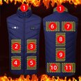 thumbnail image 1 of guisaled Heated Vest Men, Smart Rechargeable USB Warming Softshell Heated Vests 9 Heating Zones Lightweight Hunting Ski Jackets Flash Deals, 1 of 3