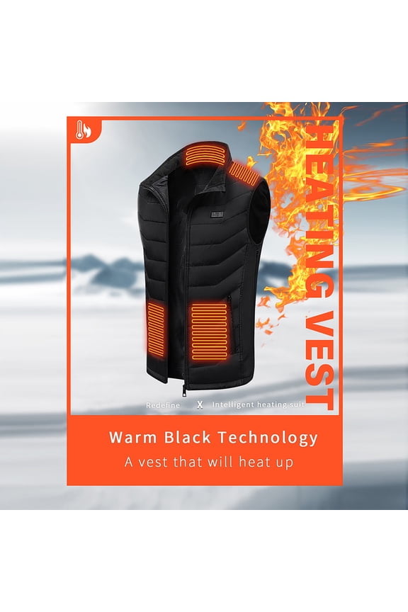 Heated Vest, Mens Lightweight Heating Vest 3 Heat Levels 11 Heat Zones Heated Jackets Winter Outdoor Hunting Camping Ski Coats