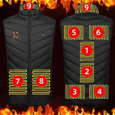 guisaled Heated Vest for Men, Battery Pack Not Included Heated Puffer Vest Lightweight Warm Softshell Quilted Heated Vest Winter Savings Clearance