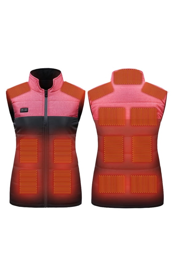 Heated Vest for Men, Heated Vest Battery Pack Not Included Warm Rechargeable USB 13 Heat Zones Unisex Heated Vest Jackets