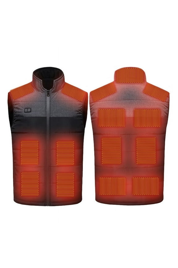 Heated Vest for Men, Heated Vest Battery Pack Not Included Warm Rechargeable USB 13 Heat Zones Unisex Heated Vest Jackets