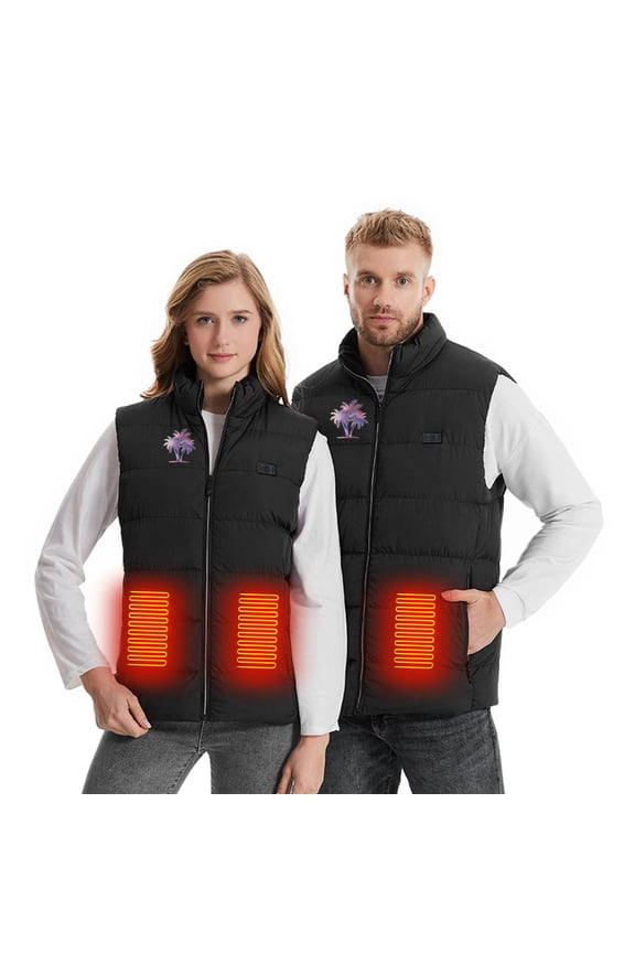 Heated Vest for Men Rechargeable Lightweight Puffer Vest USB Powered Warm Heated Vest Winter Waistcoat for Cold Weather