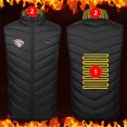 thumbnail image 1 of guisaled Heated Vest for Men Softshell Lightweight Rechargeable Electric Heated Vest Multiple Heating Zone Outdoor Hunting Vests, 1 of 3