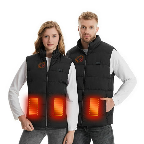 guisaled Heated Vest for Men Winter Outdoor Hunting Ski Jackets Lightweight Warm Rechargeable USB 9 Heating Zone Heated Vests Clothing