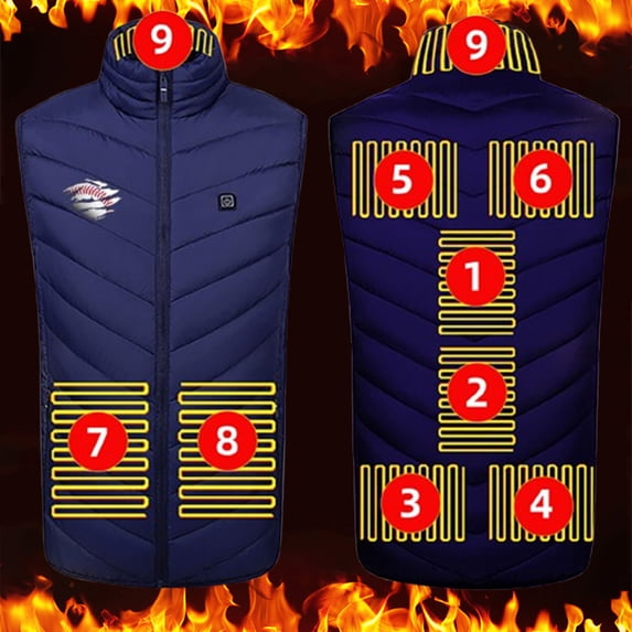 guisaled Heated Vest for Men Women 4 Heating Zones Rechargeable Heated Vest 2024 Winter Full Zip Lightweight Warm Quilted Jackets Clearance $5