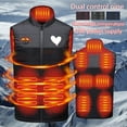 thumbnail image 1 of guisaled Heated Vest for Men Women, Unisex Lightweight Warming Heated Jacket 9 Heating Zone Rechargeable USB Heated Vest Winter, 1 of 8