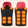 thumbnail image 1 of guisaled Hooded Heated Vest for Men Lightweight Warm 15 Heating Zone Heated Vest Battery Pack Not Included Rechargeable Heated Jackets, 1 of 6