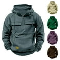 thumbnail image 1 of guisaled Hoodies for Men 2025 Quater Zip Tactical Pullover Vintage Sweatshirt Casual Long Sleeve Military Cargo Hoodies with Pockets Christmas, 1 of 6