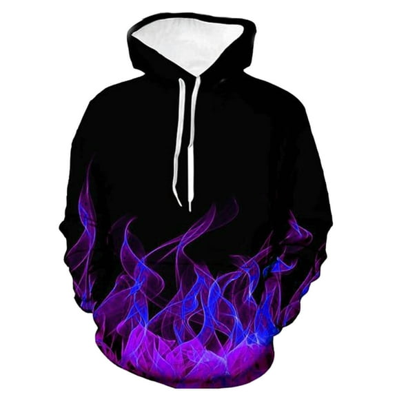 guisaled Hoodies for Men Women 3d Flame Graphic Lightweight Drawstring Fleece Hooded Sweatshirts Pullover Novelty Cool Funny Hoodie