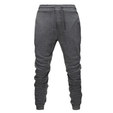 guisaled Jogger Sweatpants Men with Pockets Drawstring Elastic Waisted Tapered Sweat Pants Solid Color Slim Fit Athletic Pants with Pockets Flash Deals