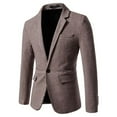 thumbnail image 1 of guisaled Men Casual Blazer Sport Coats Classic Slim Fit Lightweight Business One Button Tweed Suit Jackets Office Workwear Prom Jackets, 1 of 4