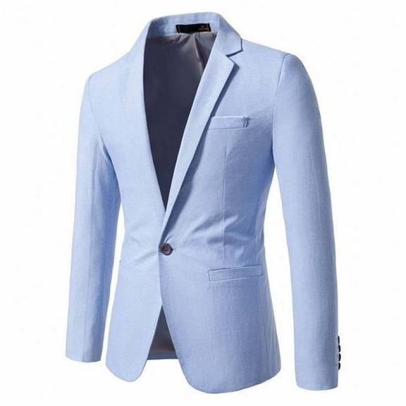 guisaled Men Casual Blazer Sport Coats Classic Slim Fit Lightweight Business One Button Tweed Suit Jackets Office Workwear Prom Jackets