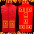 thumbnail image 1 of guisaled Men Heated Vest Warm 4 Heating Zones Lightweight Quilted Heated Washable Rechargeable Softshell Winter Puffer Jackets Clothing, 1 of 4