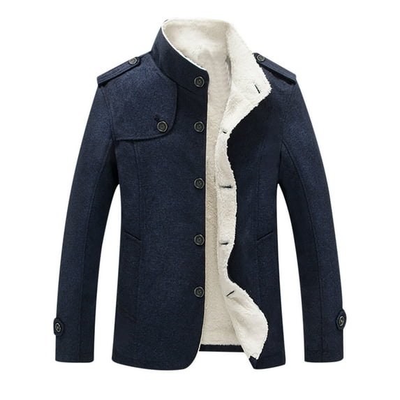 guisaled Men'S Winter Jacket Thick Thermal Cotton Warm Fleece Lined Coat Trucker Stand Collar Work Casual Sherpa Jackets