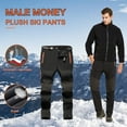 thumbnail image 1 of guisaled Men Snow Pants Waterproof Insulated Softshell Ski Pants Outdoor Windproof Fleece Lined Hiking Snowboard Cargo Pants Christmas, 1 of 5