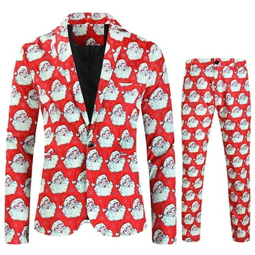 guisaled Men Suits Slim Fit Night Club Sequins Tuxedo Suits Button Up Notch Lapel Single Breasted Party Blazer Jackets Pants Suits Deals