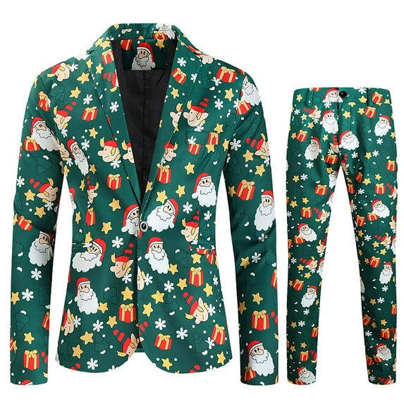 guisaled Men Suits Slim Fit Night Club Sequins Tuxedo Suits Button Up Notch Lapel Single Breasted Party Blazer Jackets Pants Suits