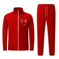 thumbnail image 1 of guisaled Men Sweat Suits 2 Piece Set Stand Collar Full Zip Long Sleeve Warm Up Tracksuits Casual Workout Sports Jogging Outfits s, 1 of 5
