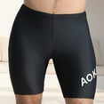 thumbnail image 1 of guisaled Men Swim Jammer Athletic Training Endurance Swimsuit Competitive Racing Compression Swimwear Quick Dry Square Leg Swim Trunks, 1 of 7